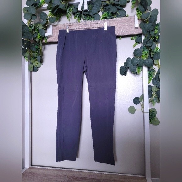 Pants - Riani Womens Slim Fit Techno Stretch Pants Tapered Leg Size 10 Designer Menswear